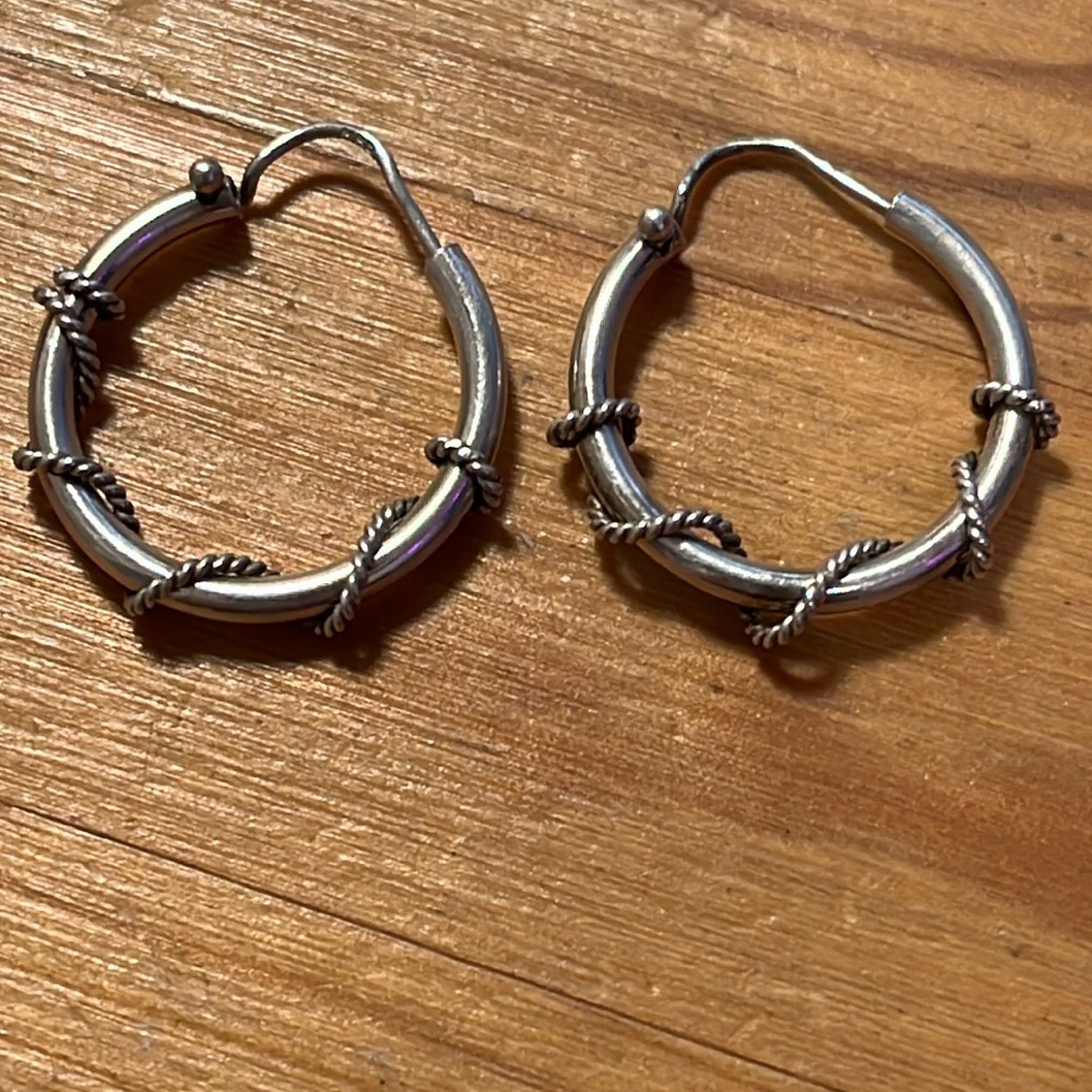 Sterling silver hoops